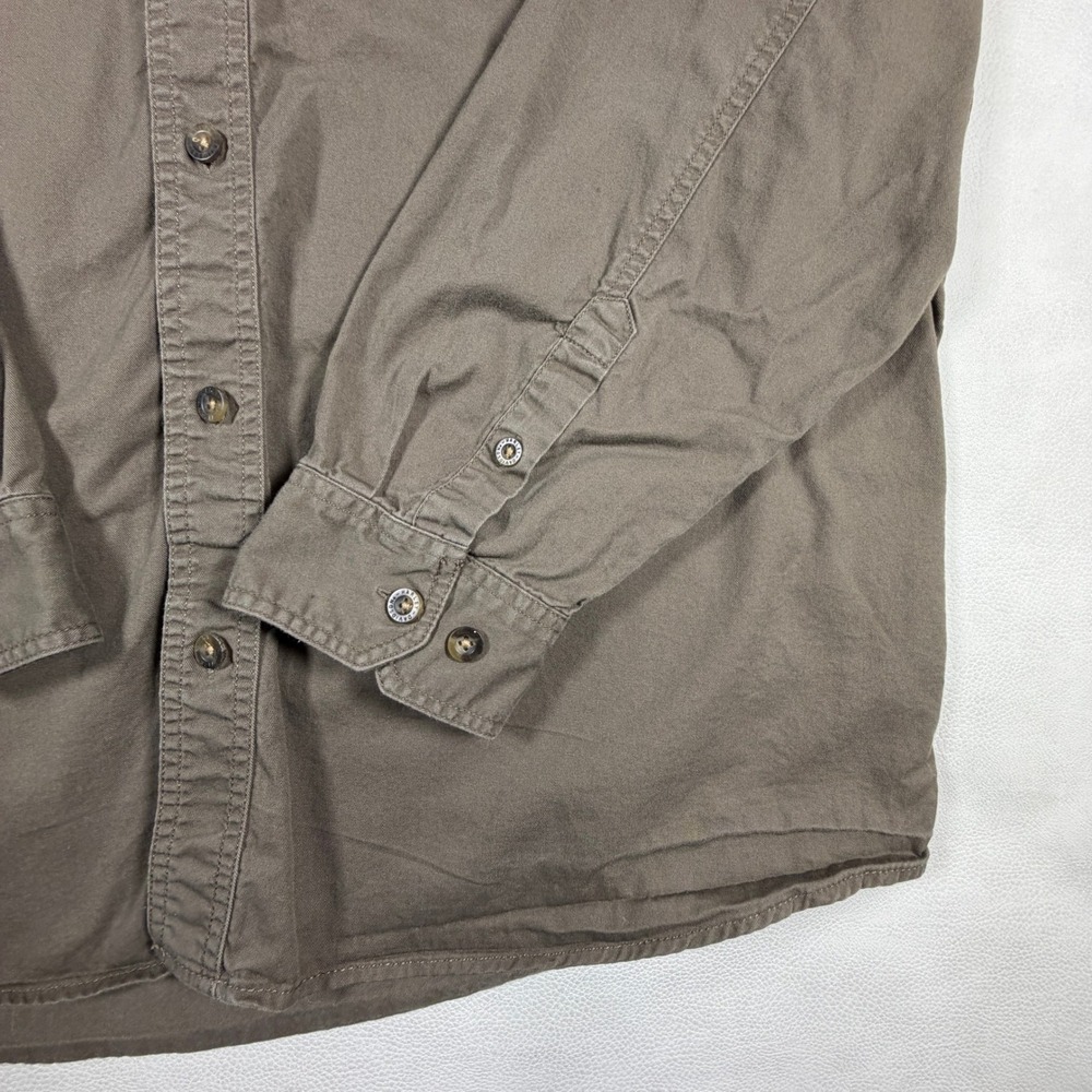 Harley Davidson Mens 2XL Brown Long Sleeve Eagle Graphic Button Down Shirt - Picture 9 of 13